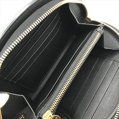 Tiffany & Co Half Moon Leather Wallet Clutch Black