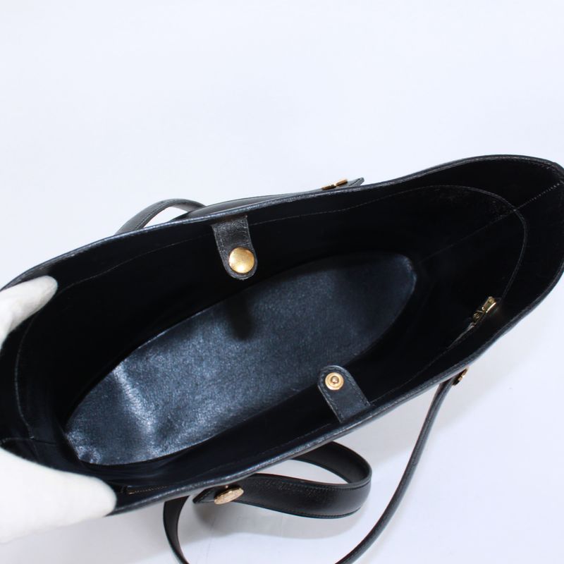 Hermes Sorbonne 35 Box Calf Black Tote Bag Gold