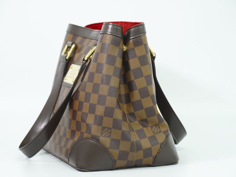 Authentic Louis Vuitton LV Hampstead PM Damier Ebène Tote Handbag Brown N51205