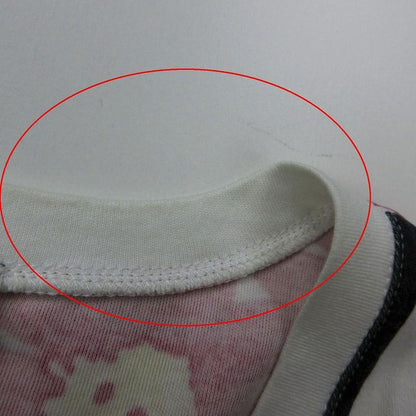 Christian Dior 04ss Dolls Stripe Floral V-Neck T-Shirt Short Sleeves Size M