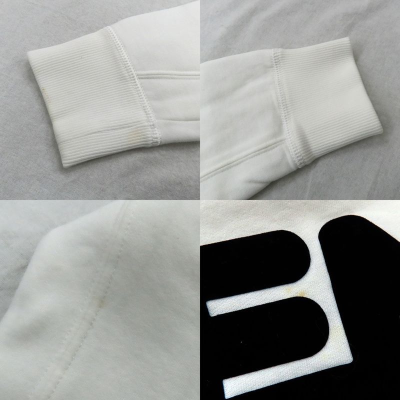 Fendi Fila Trainer Sweat Logo White XS Long Sleeve Cotton Fleece Lined