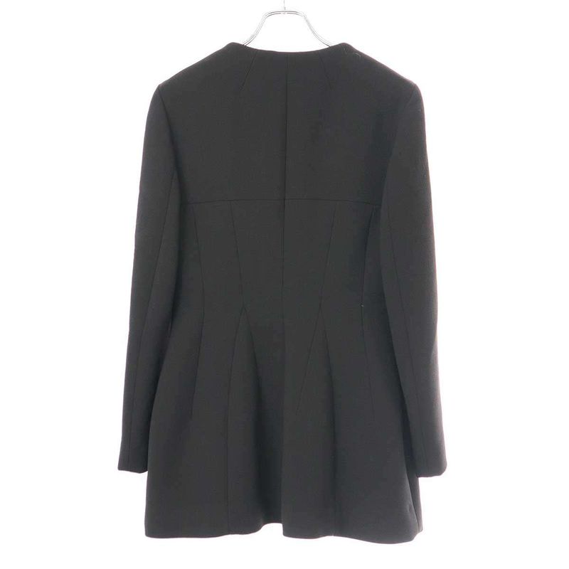 Christian Dior 15aw Zip-Up Wool Long Jacket 5a21221a1108 Black 40