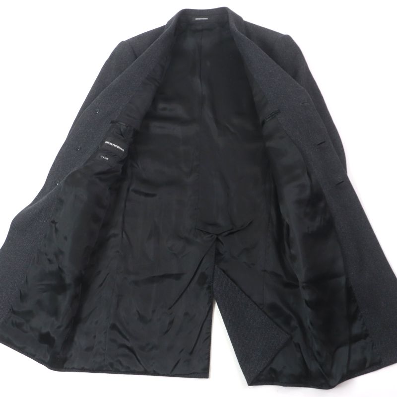  Emporio Armani Emporio Almaani T LINE 100% Wool Black Tag Woven Pattern