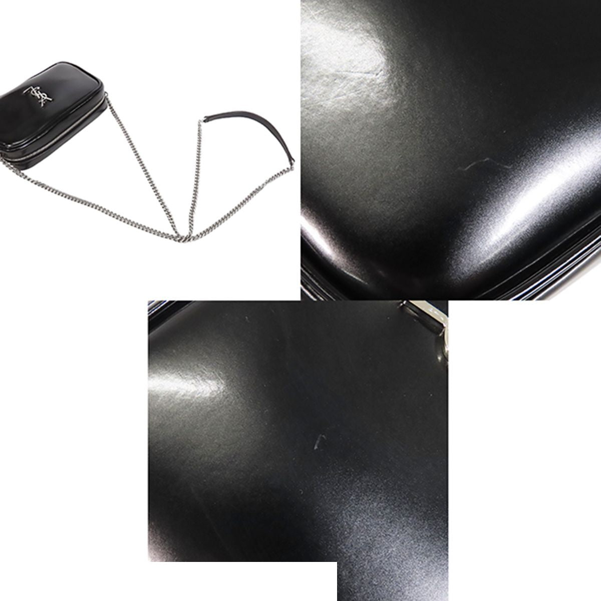 Saint Laurent Lou Mini Bag Black Patent — view 5