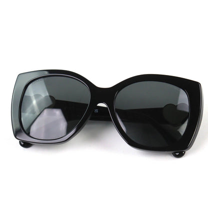 Chanel CC Logo Heart Square Shape Eyewear Sunglasses Black White