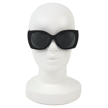 Chanel CC Logo Heart Square Shape Eyewear Sunglasses Black White — view 3
