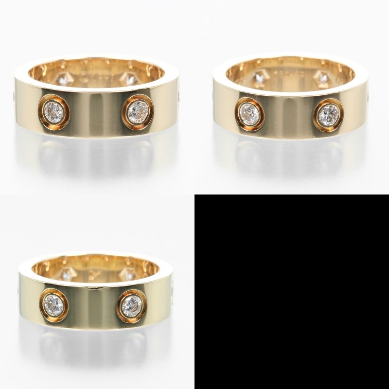 Cartier Love 18K Yellow Gold And 6P Diamonds Size 9 Ladies 7.61g Ring