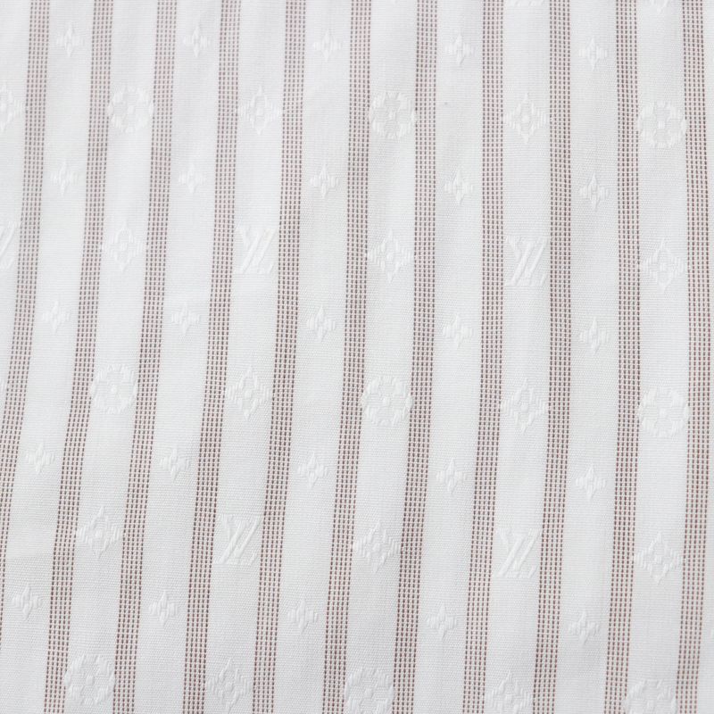 Louis Vuitton 100% Cotton Monogram Pattern LV Embroidery Long Sleeve Shirt