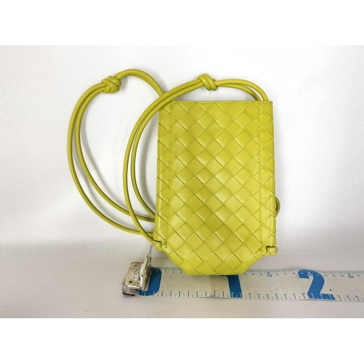Bottega Veneta Shoulder Bag Intrecciato Mini The Knot Yellow Green — view 2