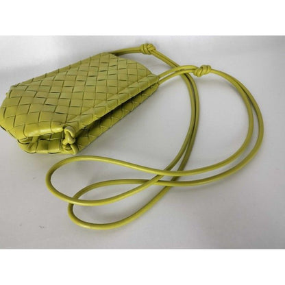 Bottega Veneta Shoulder Bag Intrecciato Mini The Knot Yellow Green — view 3