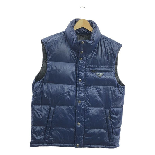 Prada - Triangle Logo Down Vest - 48 - Navy - Men's