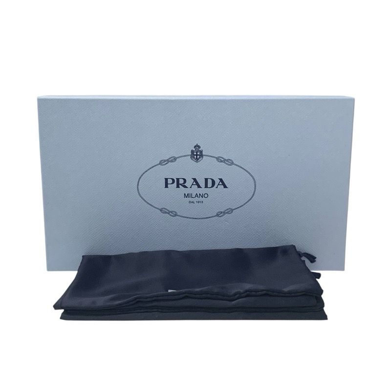 Prada Sandals Shoes Suede Leather Black Unused Logo Velvet Mules
