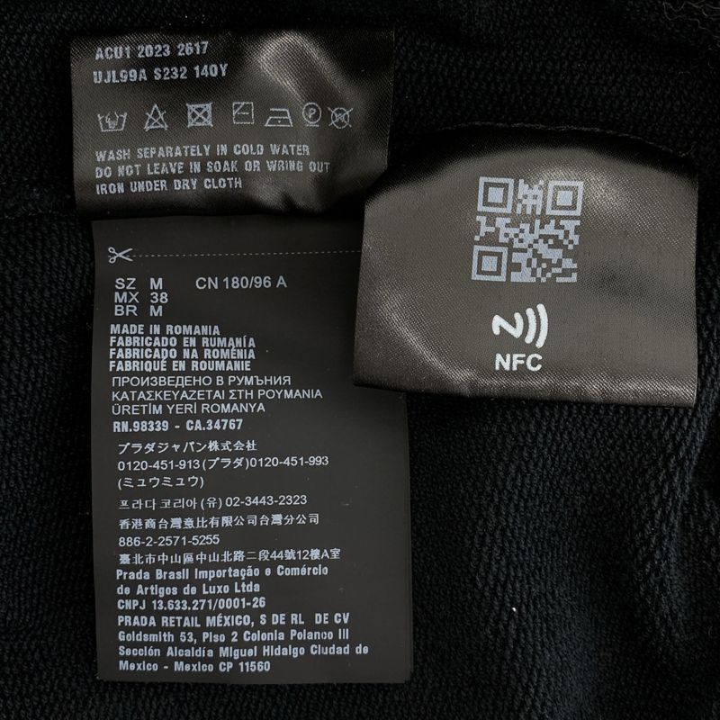 Prada - Flower Patch Crewneck Sweatshirt - M - Black - Men's