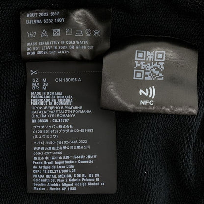 Prada - Flower Patch Crewneck Sweatshirt - M - Black - Men's