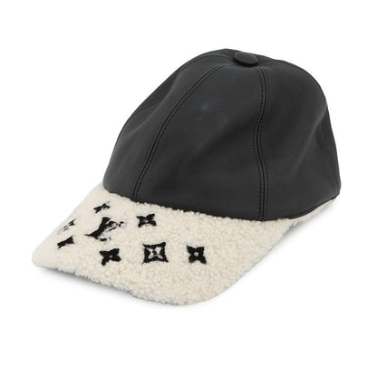 Louis Vuitton Cap Sharering Lamb Leather Mouton M Hat Noir Black