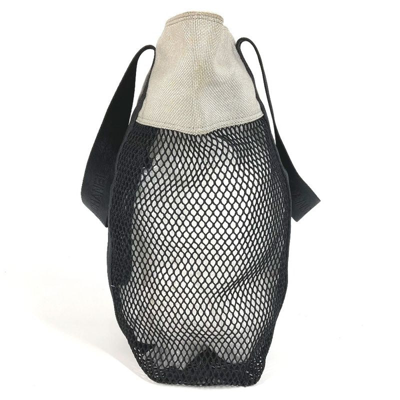 Chanel Shoulder Bag CC Coco Logo Mesh Nylon Black