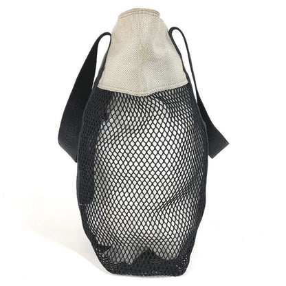 Chanel Shoulder Bag CC Coco Logo Mesh Nylon Black