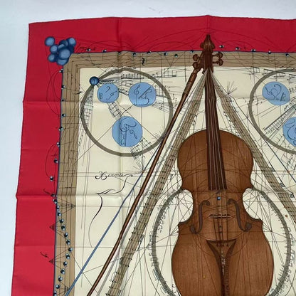 Hermes Scarf Silk Carre 90 Music Of The Spheres La Musique Des Spheres Red