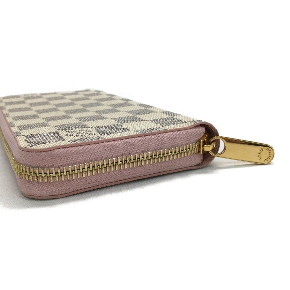 Louis Vuitton Zippy Wallet Damier Azur Rose Ballerine