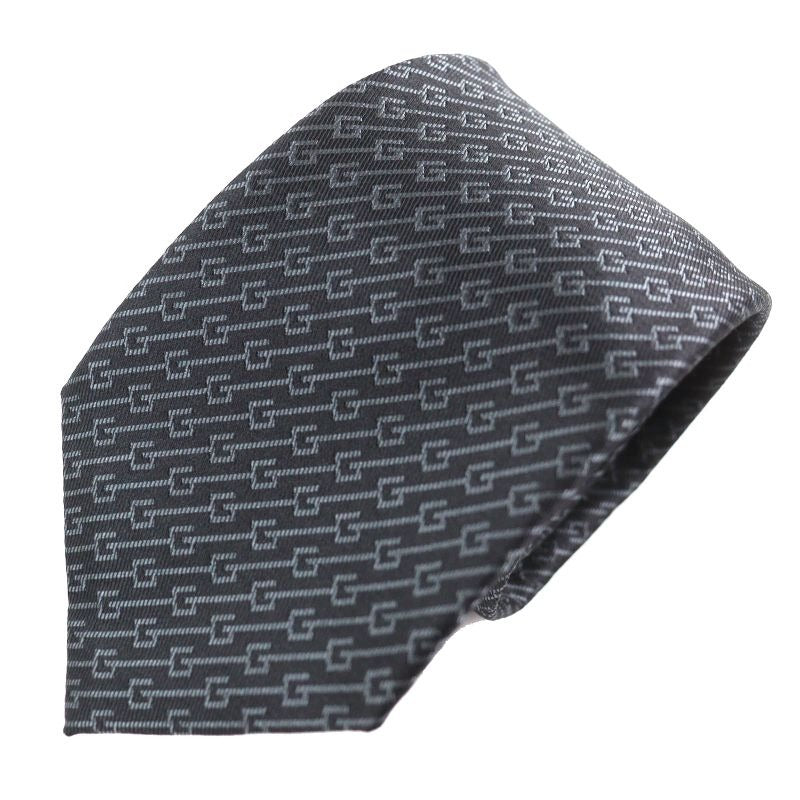 Gucci 100% Silk G Logo Regimental Stripe Necktie With 7 cm Sword Tip