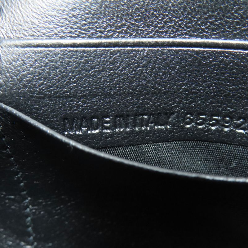 Balenciaga 655927 Round Zipper Long Wallet With Coin Purse Calf Women