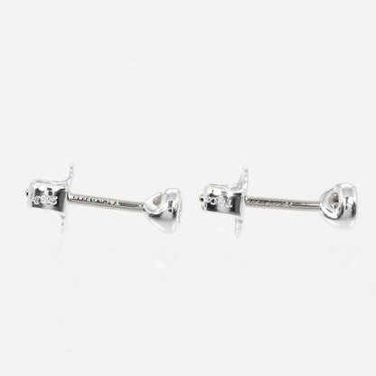 Tiffany & Co By-the-yard Silver 925 X Diamond Ladies 0.9g Earrings