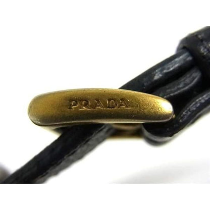 Prada Leather Bag Shoulder Strap Belt Crossbody Black — view 4