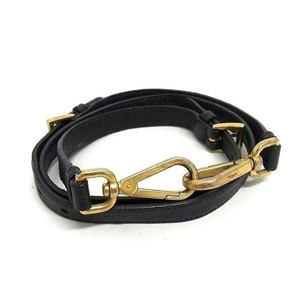 Prada Leather Bag Shoulder Strap Belt Crossbody Black