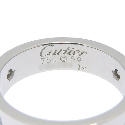 Cartier Love Half Diamond Ring 18K White Gold 750 White Gold Diamond #59
