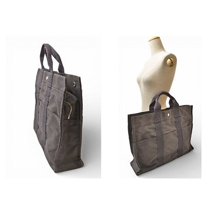 Hermes Tote Bag Her Line MM Canvas Gray — view 2