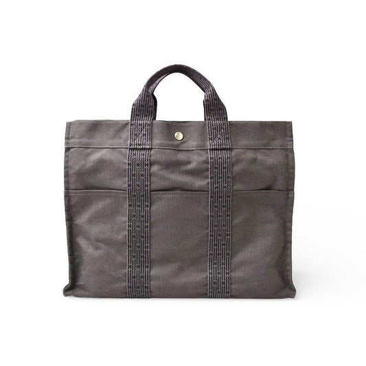 Hermes Tote Bag Her Line MM Canvas Gray