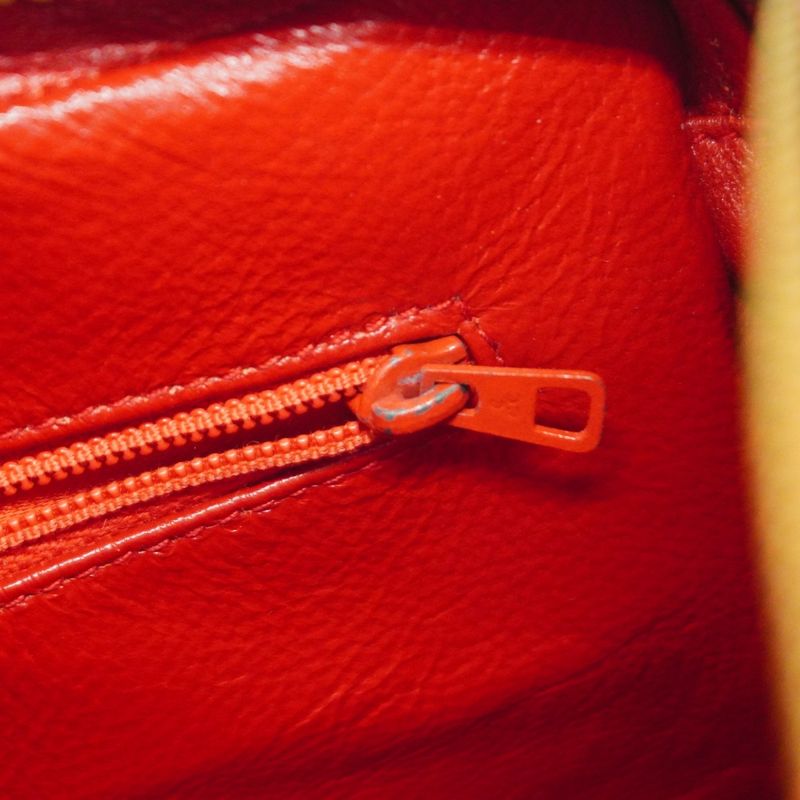 Chanel Shoulder Bag Matelasse Lambskin Red Gold Hardware Women