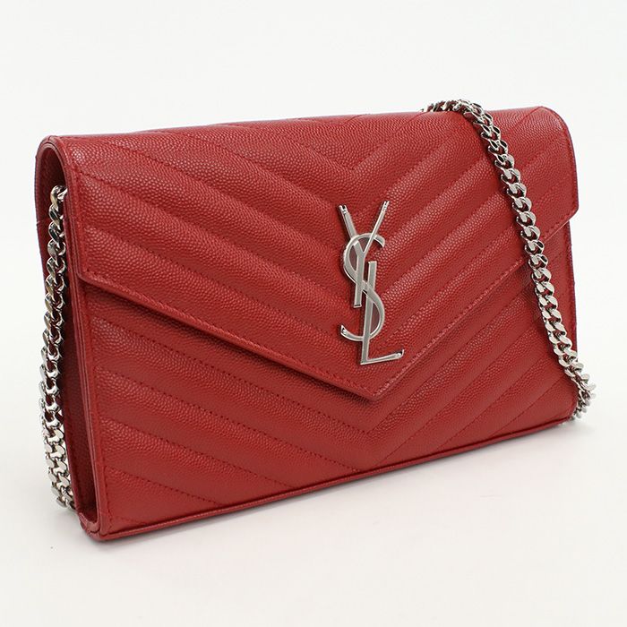 Saint Laurent Classic Cassandra Sl90027 Chain Wallet Calf Classic Chain Wallet