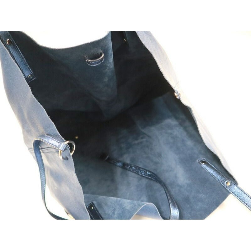 Tiffany & Co. Reversible Tote Blue Suede Metallic — view 5