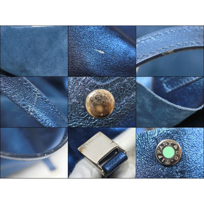 Tiffany & Co. Reversible Tote Blue Suede Metallic — view 7