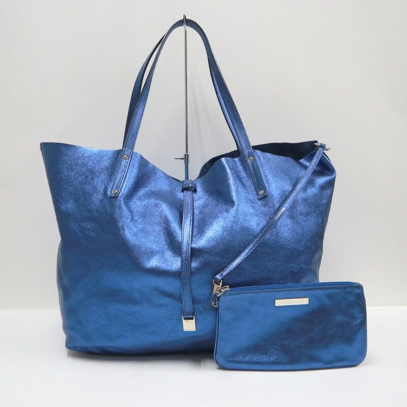 Tiffany & Co. Reversible Tote Blue Suede Metallic