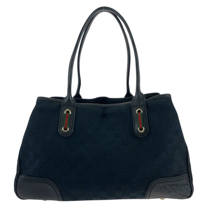 Gucci Sherry Line Princy Black GG Canvas 163805 Tote Bag Shoulder Bag Women