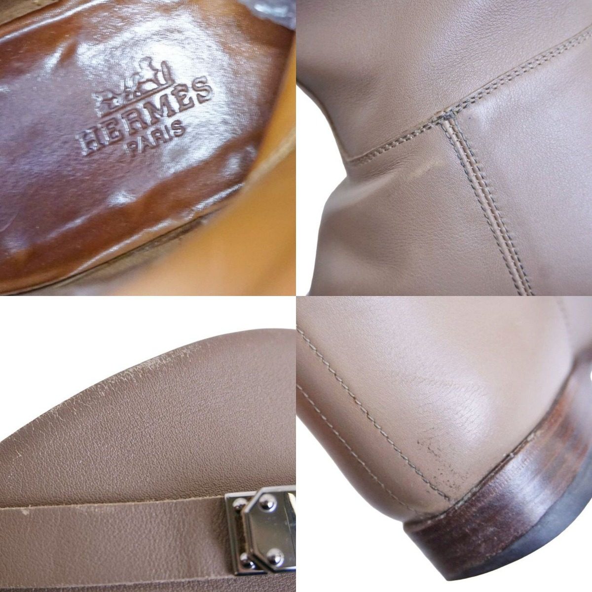 Hermes Long Boots Jumping Kelly Leather — view 10