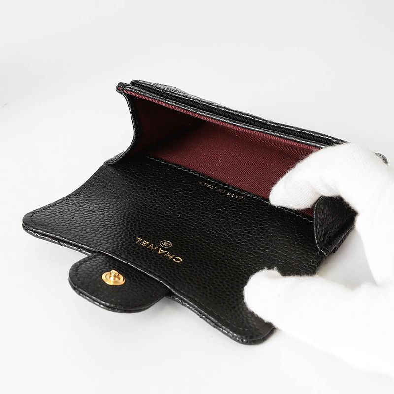 Chanel Card Case Coin Case Black