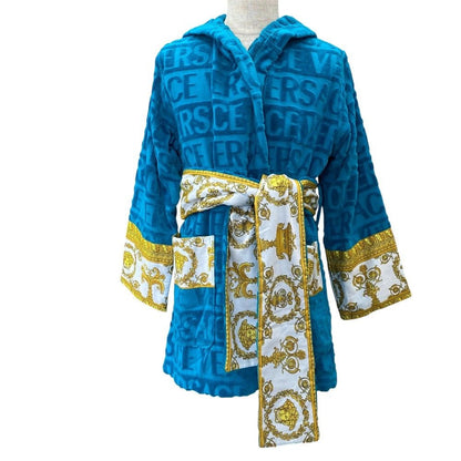 Versace Barocco & Robe Short Cotton Logo All Over Pattern Jacquard