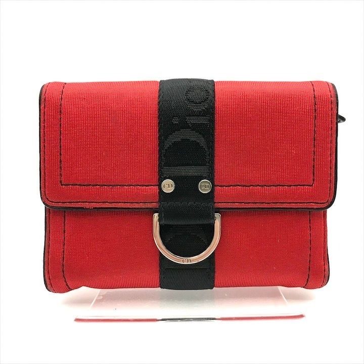 Dior Hardcore Trifold Canvas Leather Compact Wallet
