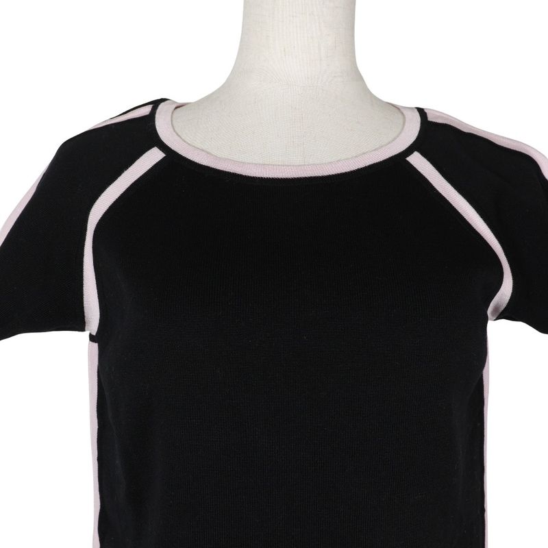 Chanel Sport Line Summer Knit P21361v01278 Cotton Black/pink 03P Ladies Short
