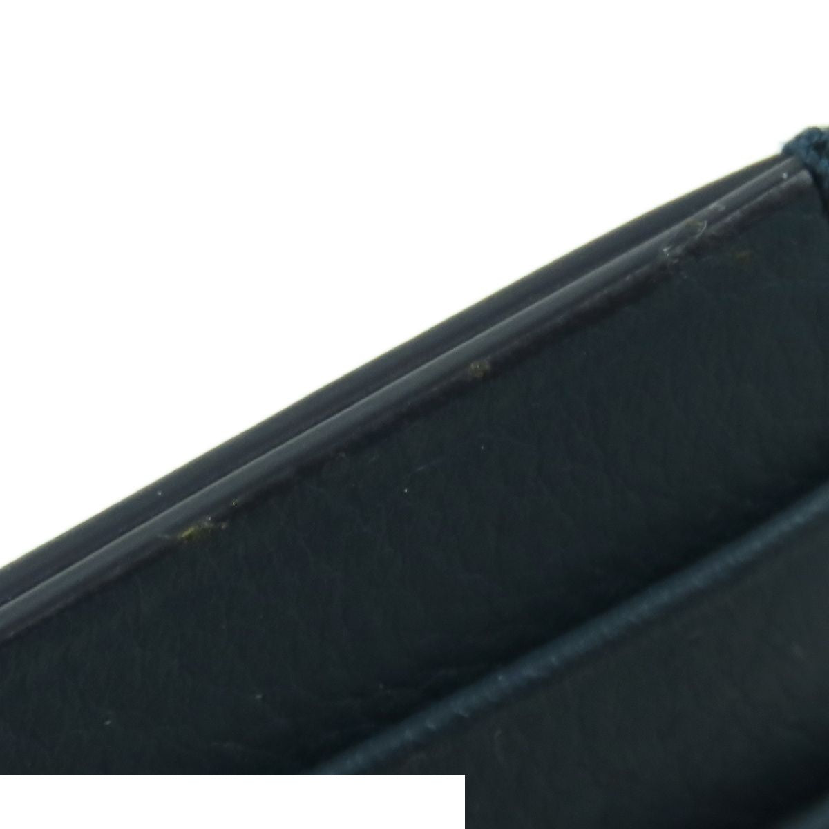 Tiffany & Co Card Case Navy Leather Logo Business — view 6