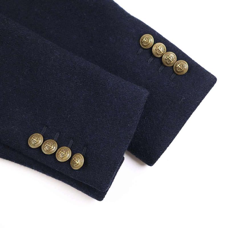 Saint Laurent Paris 13aw Wool Melton Double Breasted Napoleon Chester Coat