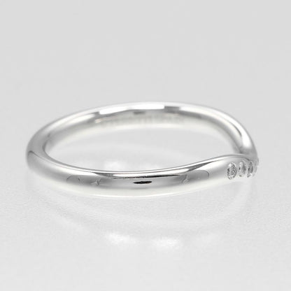 Tiffany & Co Curved Band 2mm (0.08in) Model Pt950platinum X 9P Diamonds #6.5
