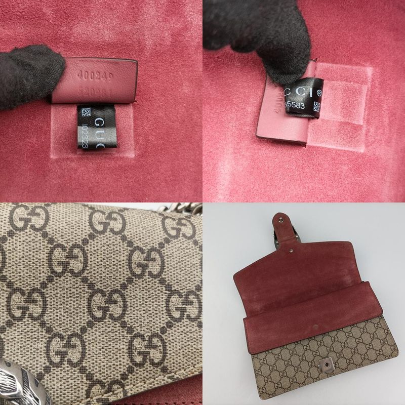 Gucci Dionysus Beige Red And Multicolor PVC Coated Canvas 400249 I023235583