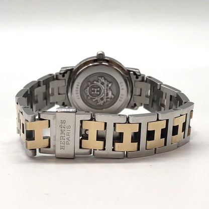 Hermes Clipper Cl4.220 Date Cream Dial Quartz Ladies Watch Working 005913