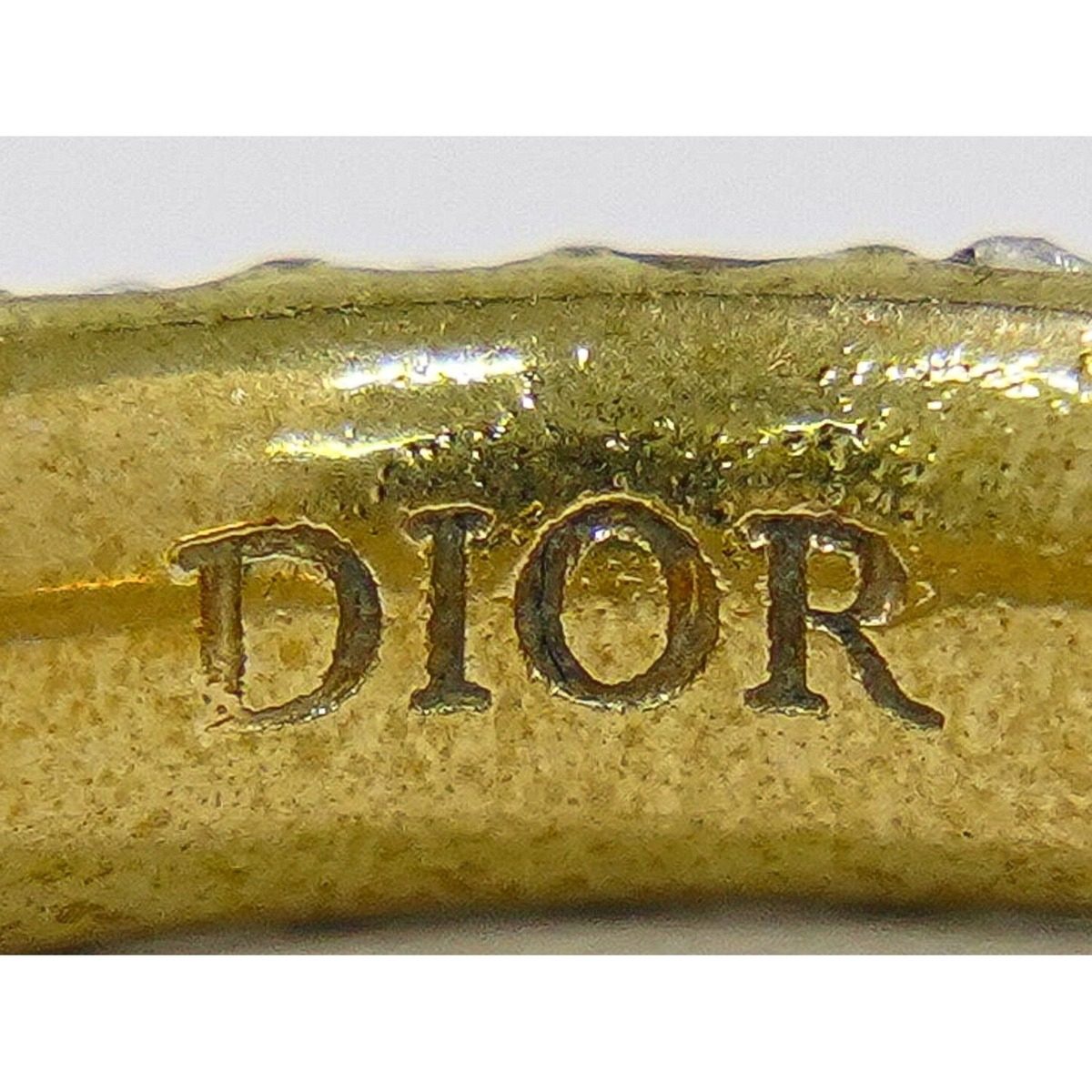 Dior Star Motif Line Stone Ring M Gold Plated — view 10