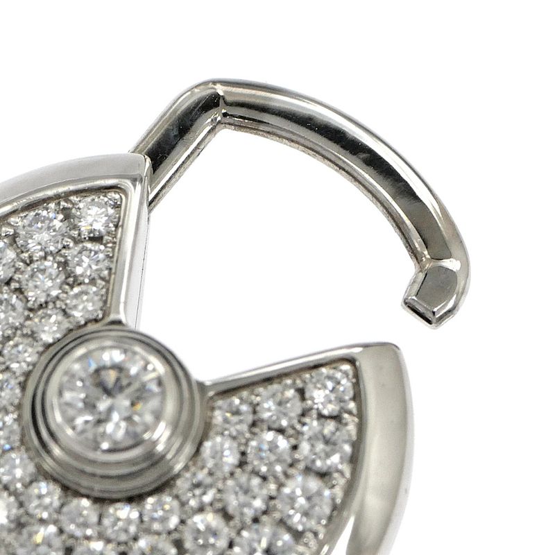 Cartier Necklace Amulet De Cartier 750wg 18K White Gold Diamond Jewelry-