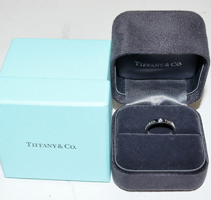Tiffany & Co Ring Pt950 Diamond 3P (007ct) T&CO Band Ring With Flat Band Ring